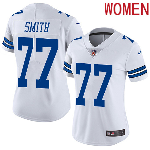 2019 Women Dallas Cowboys #77 Smith white Nike Vapor Untouchable Limited NFL Jersey